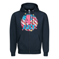 Navy 4th of July Zipper Hoodie - FaDigitalArtStudio