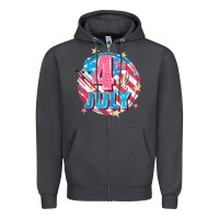 Smoke 4th of July Zipper Hoodie - FaDigitalArtStudio