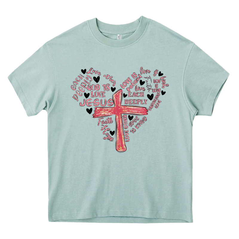 Retro Christian Valentine Heavy Core Tee by MaliasSmallBusiness | Teevron
