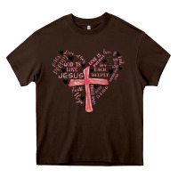 Chocolate Brown retro christian valentine Heavy Core Tee - MaliasSmallBusiness