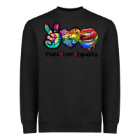 Black Peace love equality LGBT+ Heavyweight Sweatshirt - CowGirlArtShop