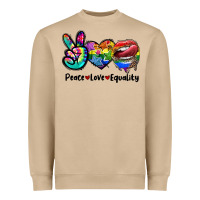 Mushroom Peace love equality LGBT+ Heavyweight Sweatshirt - CowGirlArtShop