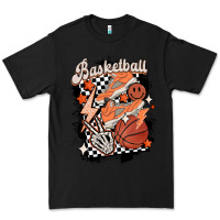 Black checkered retro basketball Premium Tee - MaliasSmallBusiness