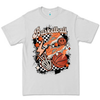Dove Grey checkered retro basketball Premium Tee - MaliasSmallBusiness