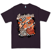 Plum checkered retro basketball Premium Tee - MaliasSmallBusiness