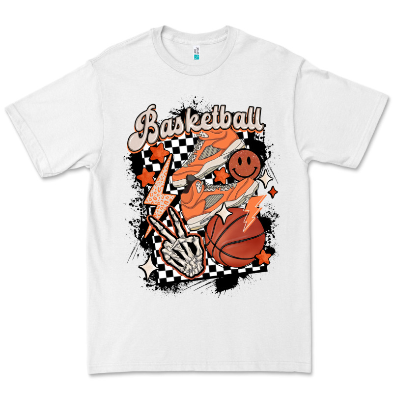 Checkered Retro Basketball Premium Tee by MaliasSmallBusiness | Teevron