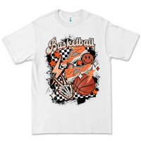 White checkered retro basketball Premium Tee - MaliasSmallBusiness