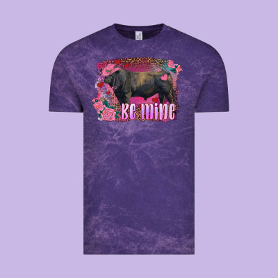 Be Mine Black Angus Bull Vintage Tee Designed By Ranaportraitstore