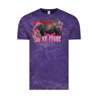 Cloud Purple be mine black angus bull Vintage Tee - RanaPortraitStore