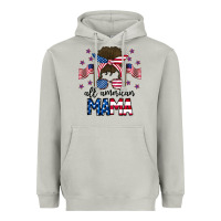 Moon Dust All American Mama Messy Buny Heavyweight Hoodie - CowhideDigitalArt