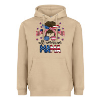 Mushroom All American Mama Messy Buny Heavyweight Hoodie - CowhideDigitalArt