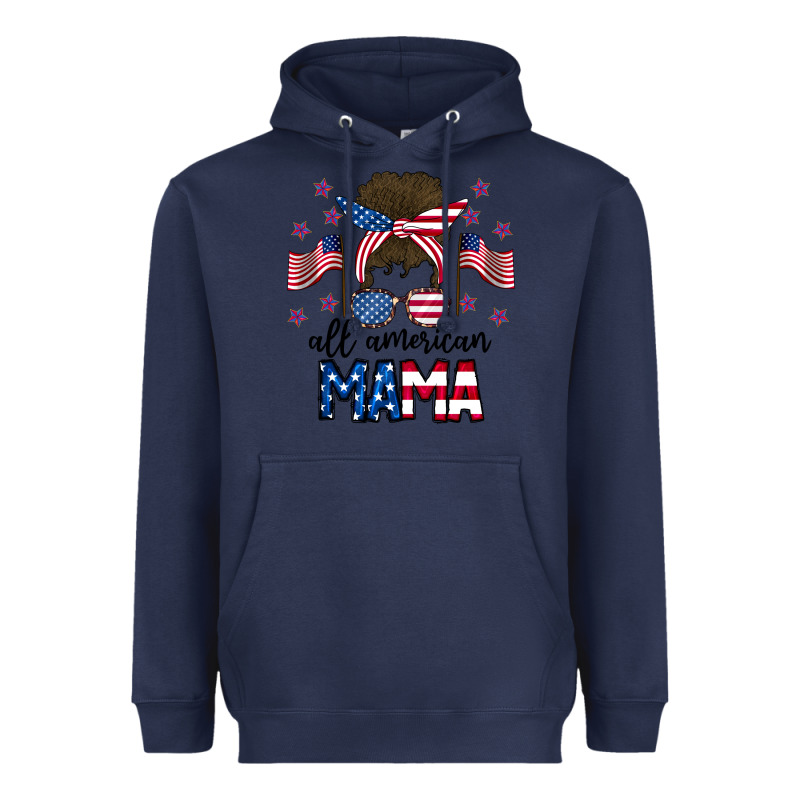 All American Mama Messy Buny Heavyweight Hoodie by CowhideDigitalArt | Teevron