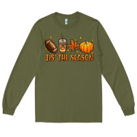 Army Green Tis' the season Long Sleeve Tee - NancyCooperArtShop