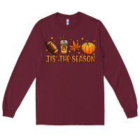 Burgundy Tis' the season Long Sleeve Tee - NancyCooperArtShop