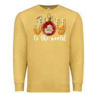 Antique Gold Joy To The World Premium Sweatshirt - CowhideDigitalArt