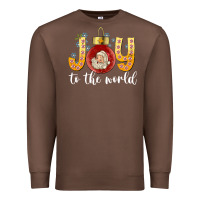 Chestnut Joy To The World Premium Sweatshirt - CowhideDigitalArt