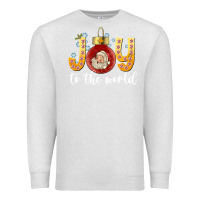 Oatmeal Heather Joy To The World Premium Sweatshirt - CowhideDigitalArt