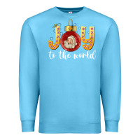 Ocean Blue Joy To The World Premium Sweatshirt - CowhideDigitalArt