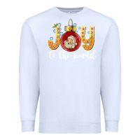 White Joy To The World Premium Sweatshirt - CowhideDigitalArt
