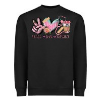 Black peace love nursing Heavyweight Sweatshirt - CowGirlArtShop