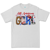 Dove Grey all american girl Premium Tee - NancyCooperArtShop