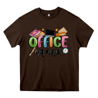 Chocolate Brown office squad Heavy Core Tee - MaliasSmallBusiness
