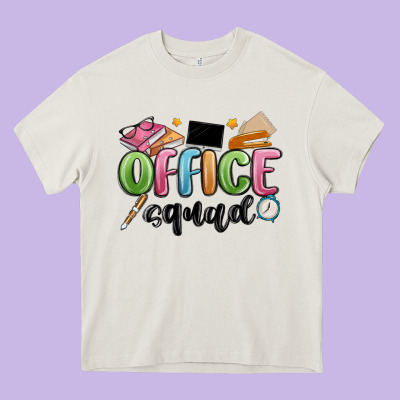 Office Squad Heavy Core Tee Designed By Maliassmallbusiness