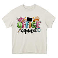 Cream office squad Heavy Core Tee - MaliasSmallBusiness