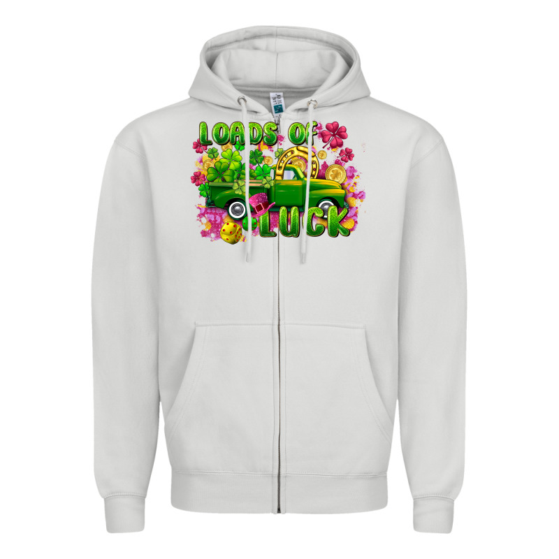 Loads Of Luck St. Patricks Day Zipper Hoodie by FaDigitalArtStudio | Teevron