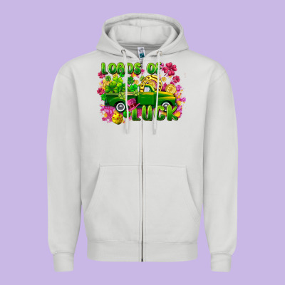 Loads Of Luck St. Patricks Day Zipper Hoodie Designed By Fadigitalartstudio