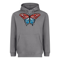 Storm Patriotic American Flag Butterfly 4th of July Heavyweight Hoodie - LillyAllenDesigns
