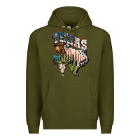 Army Green Texas 4th of July Premium Hoodie - FaDigitalArtStudio