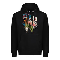 Black Texas 4th of July Premium Hoodie - FaDigitalArtStudio