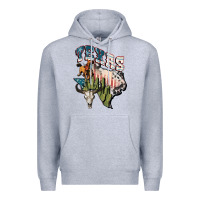 Heather Grey Texas 4th of July Premium Hoodie - FaDigitalArtStudio