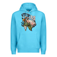 Ocean Blue Texas 4th of July Premium Hoodie - FaDigitalArtStudio