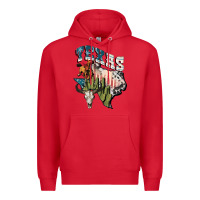 Red Texas 4th of July Premium Hoodie - FaDigitalArtStudio