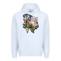 White Texas 4th of July Premium Hoodie - FaDigitalArtStudio