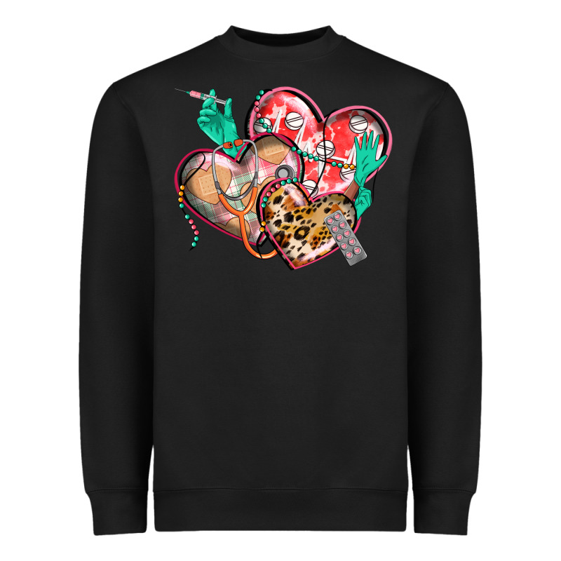 Nurse Hearts Heavyweight Sweatshirt by CowGirlArtShop | Teevron