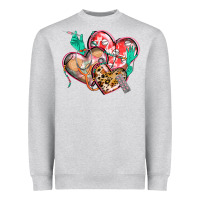 Heather Grey nurse hearts Heavyweight Sweatshirt - CowGirlArtShop