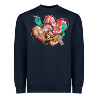 Navy nurse hearts Heavyweight Sweatshirt - CowGirlArtShop