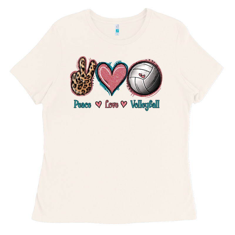 Peace Love Volleyball Ladies Tee by Jasminsmagicworld | Teevron