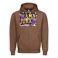 Chestnut Mama junkie Mother's Day Zipper Hoodie - FaDigitalArtStudio