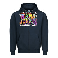 Navy Mama junkie Mother's Day Zipper Hoodie - FaDigitalArtStudio