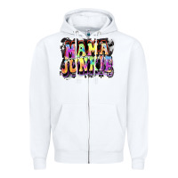 White Mama junkie Mother's Day Zipper Hoodie - FaDigitalArtStudio