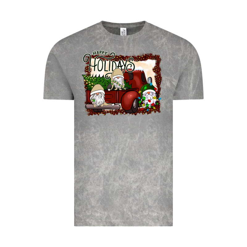 Happy Holidays Gnomes Christmas Truck Vintage Tee by Bettercallsaul | Teevron