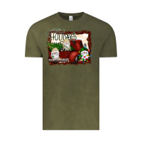 Vintage Olive happy holidays gnomes Christmas Truck Vintage Tee - Bettercallsaul