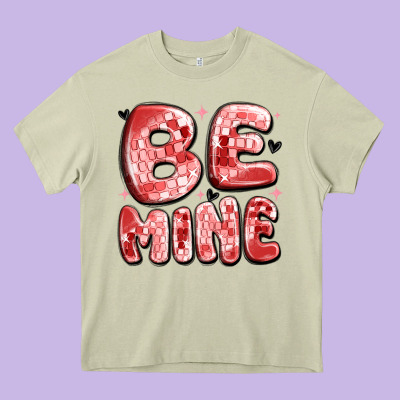 Be Mine Heavy Core Tee Designed By Maliassmallbusiness