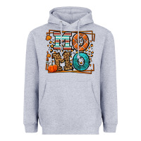 Heather Grey Fall Autumn Leopard Momo Heavyweight Hoodie - LillyAllenDesigns