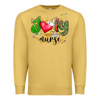 Antique Gold Jolly Nurse Black Premium Sweatshirt - CowhideDigitalArt