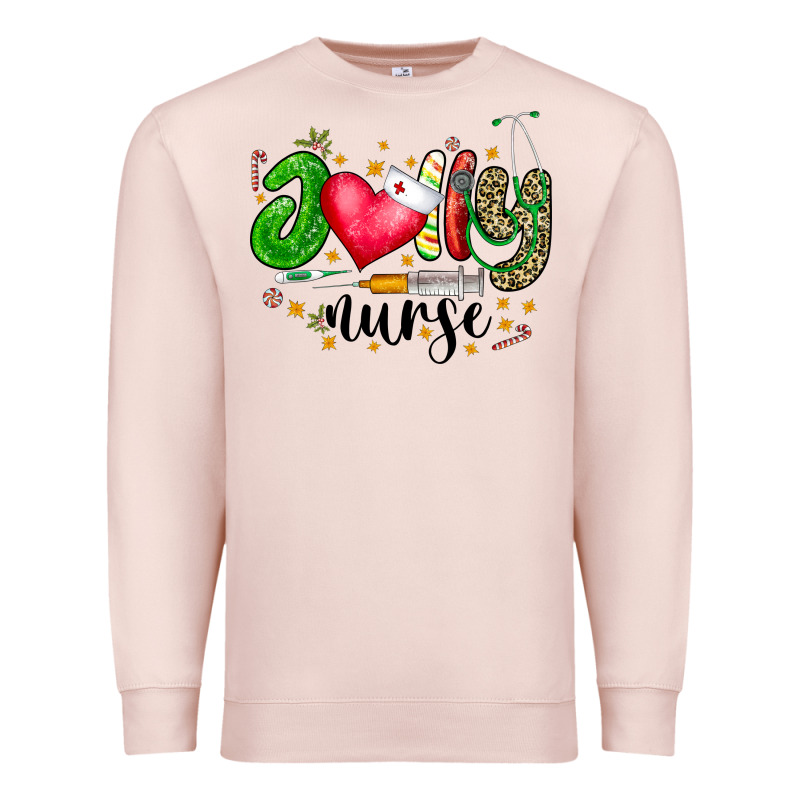 Jolly Nurse Black Premium Sweatshirt by CowhideDigitalArt | Teevron